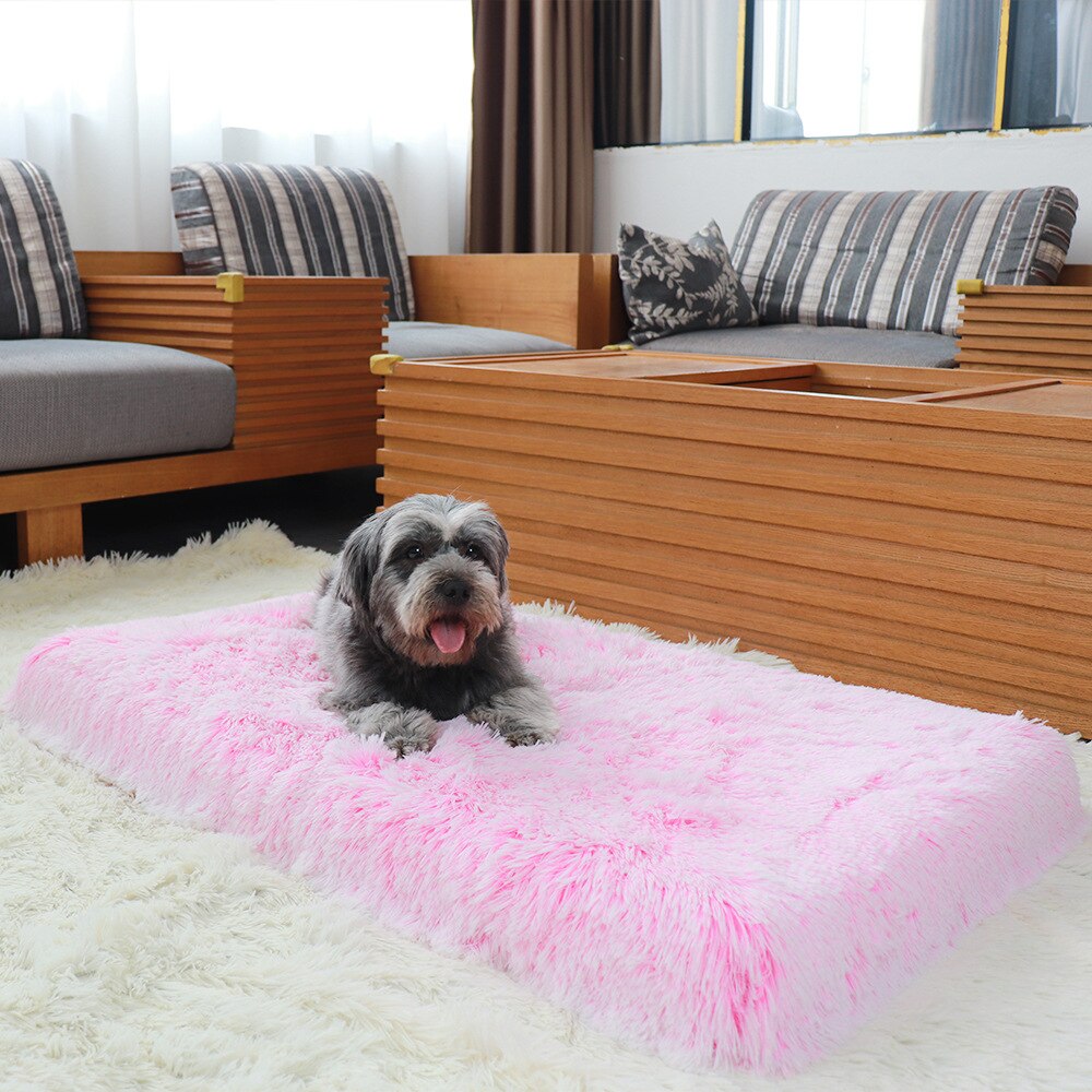 Orthopedic Plush Dog Bed with Removable Fur Cover